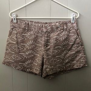 Ann Taylor Loft tan and white shorts
